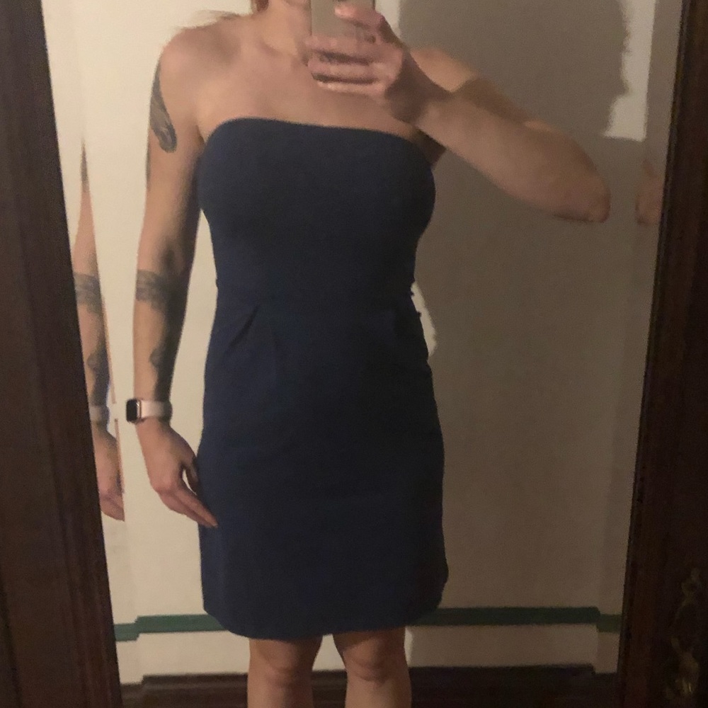 Old Navy Blue strapless dress